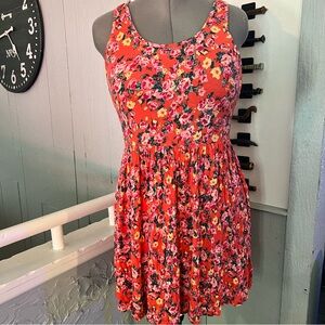 Urban Outfitters Kimchi Blue  Orange Floral Dress